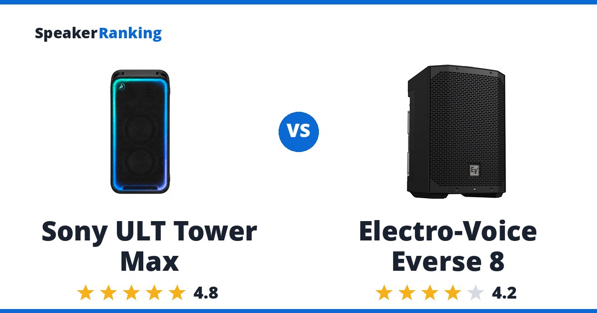 Sony ULT Tower Max vs Electro-Voice Everse 8