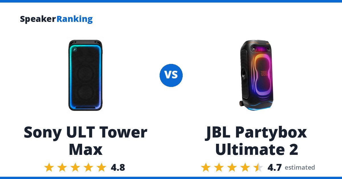 Sony ULT Tower Max vs JBL Partybox Ultimate 2