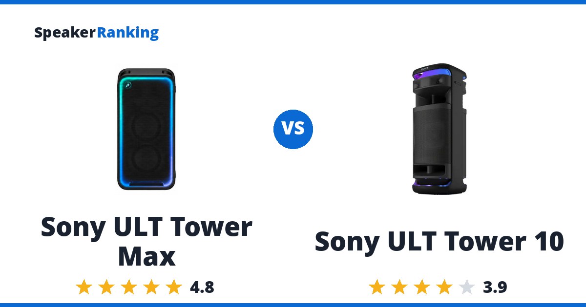 Sony ULT Tower Max vs Sony ULT Tower 10