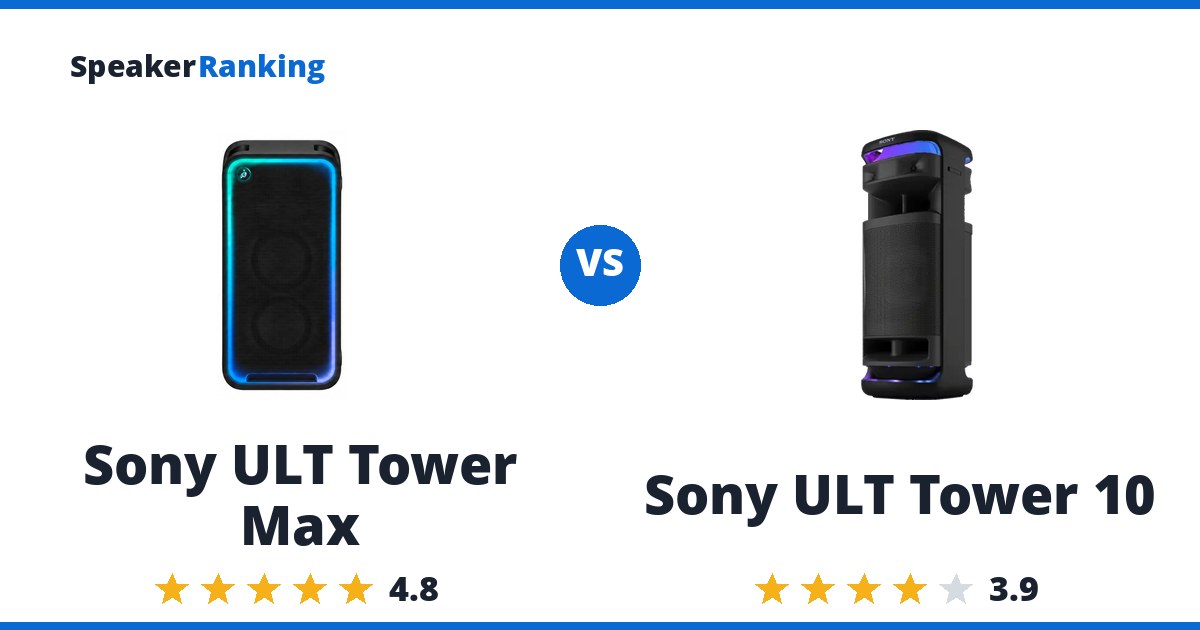 Sony ULT Tower Max vs Sony ULT Tower 10