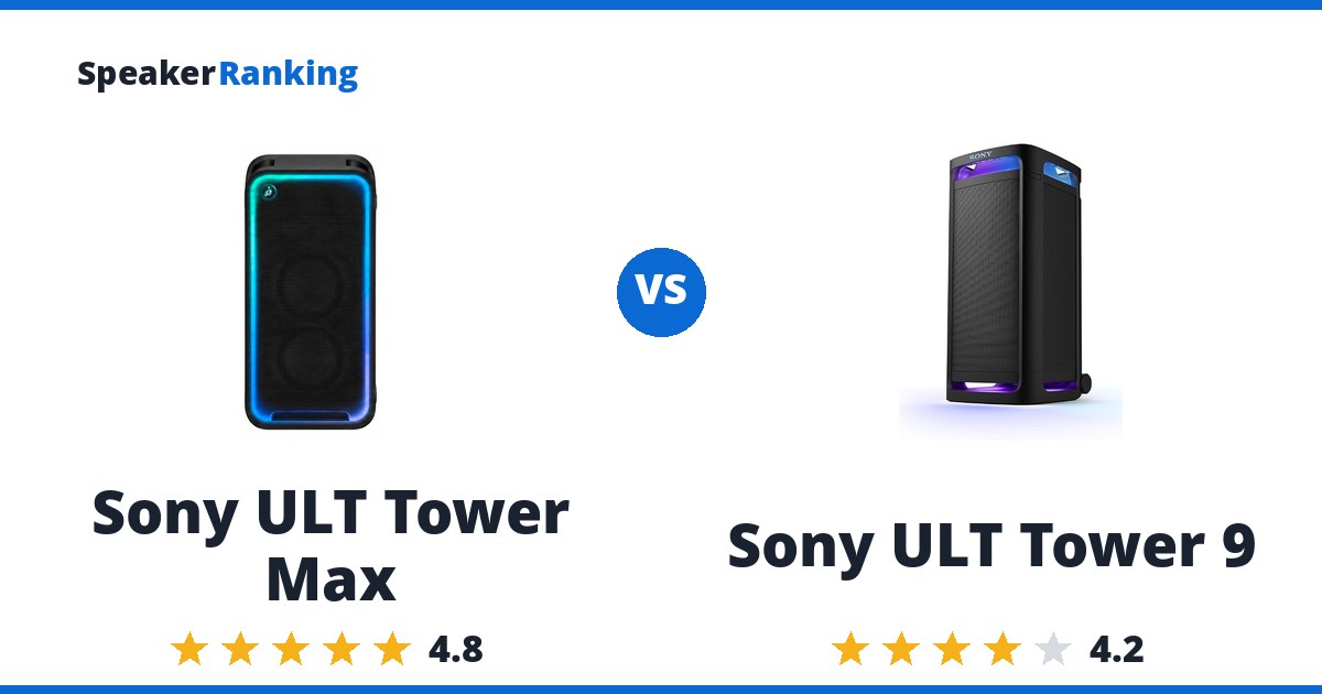 Sony ULT Tower Max vs Sony ULT Tower 9