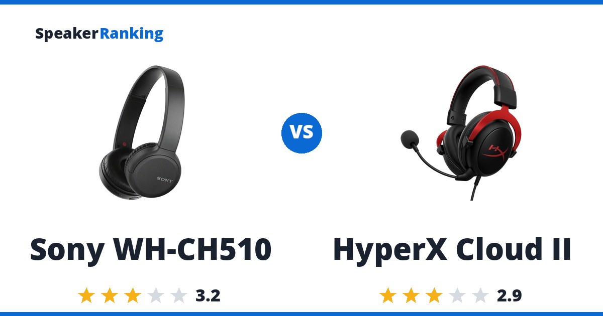Sony WH-CH510 vs HyperX Cloud II