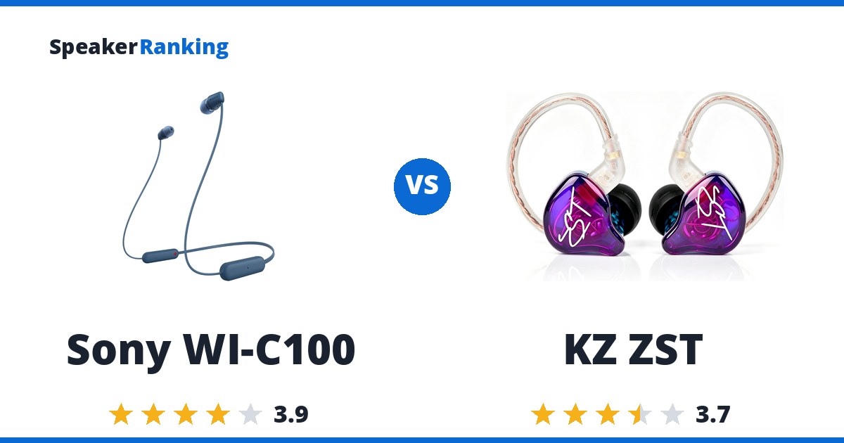 Sony WI-C100 vs KZ ZST