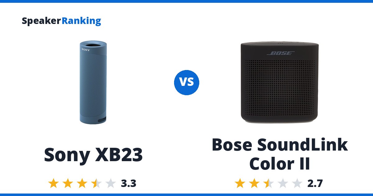 Sony XB23 vs Bose SoundLink Color II