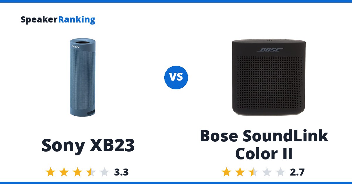 Sony XB23 vs Bose SoundLink Color II