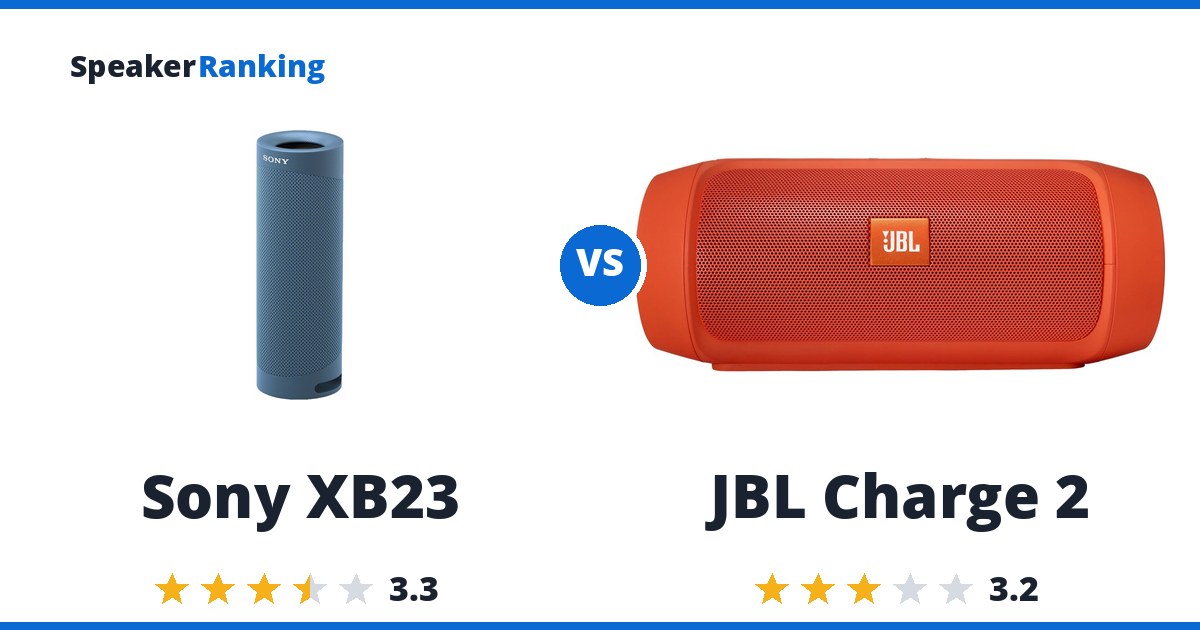 Sony XB23 vs JBL Charge 2