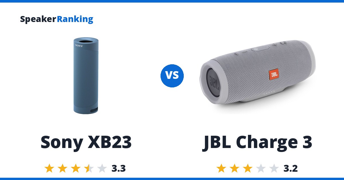 Sony XB23 vs JBL Charge 3