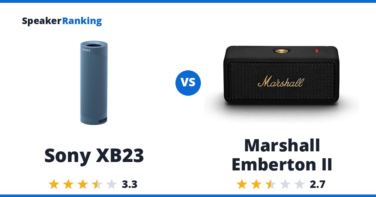 Sony XB23 vs Marshall Emberton II