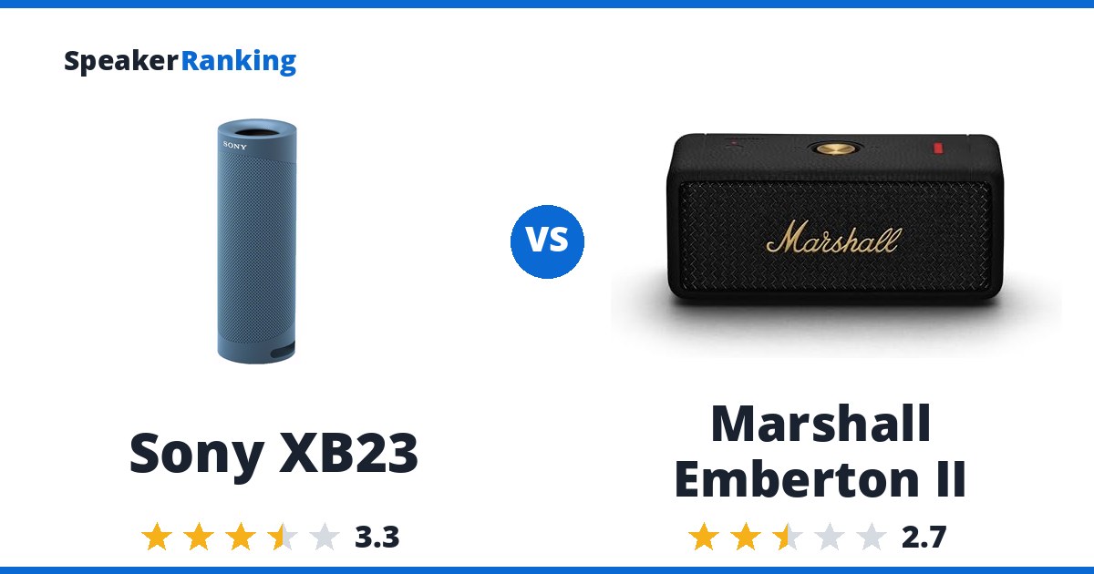 Sony XB23 vs Marshall Emberton II