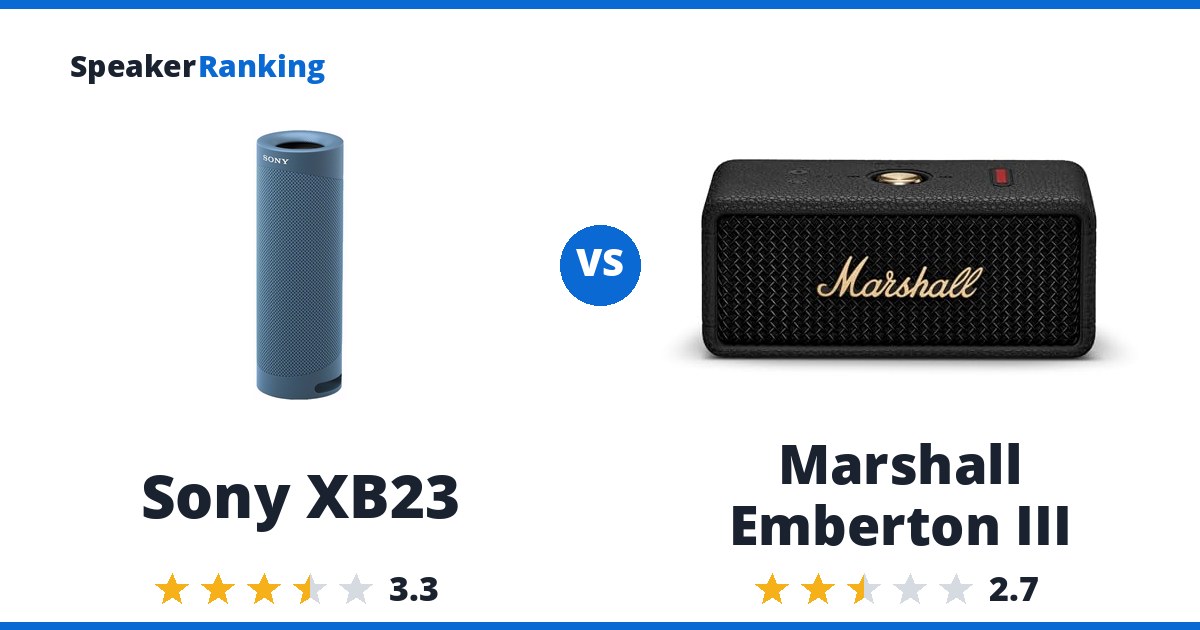 Sony XB23 vs Marshall Emberton III