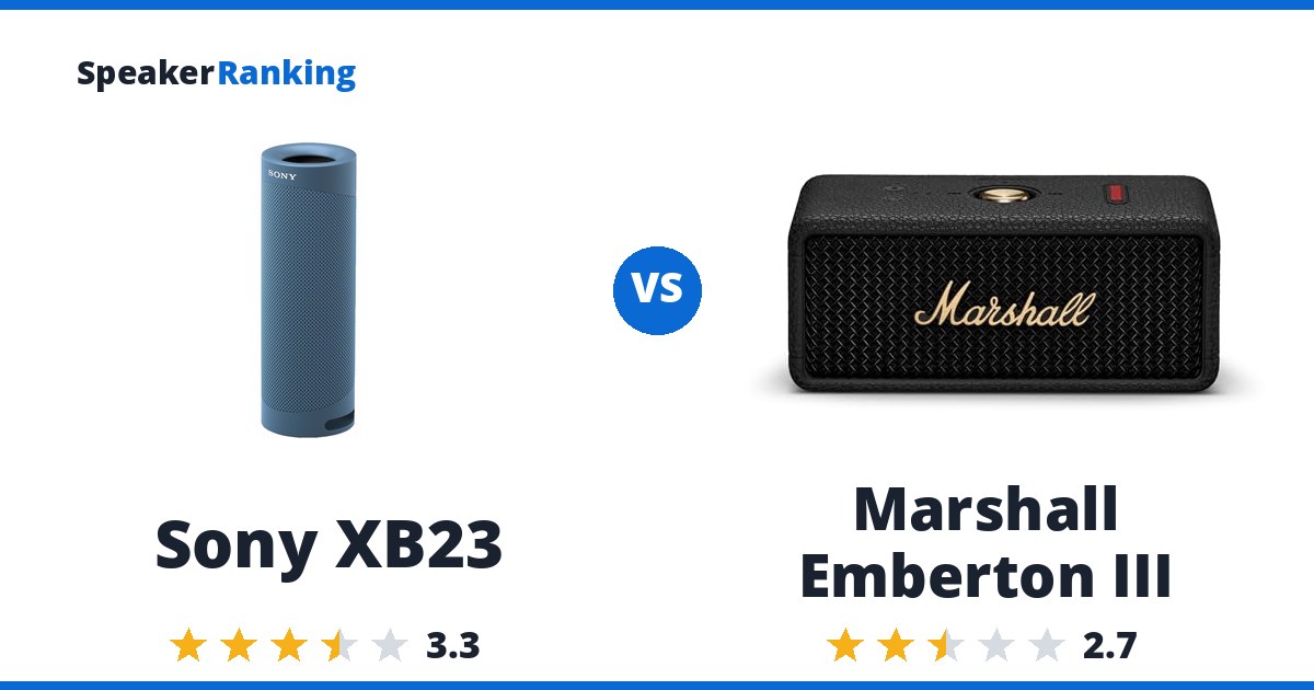 Sony XB23 vs Marshall Emberton III