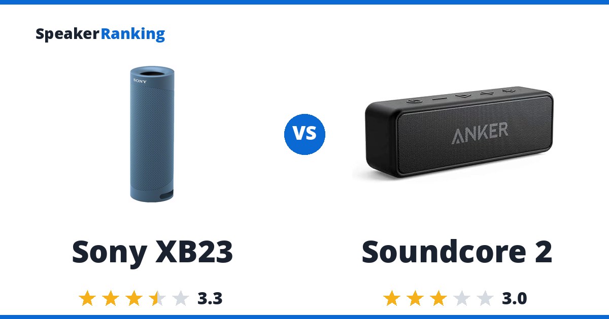 Sony XB23 vs Soundcore 2