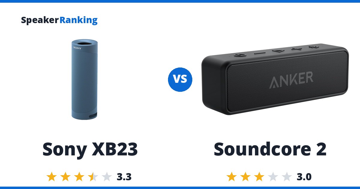Sony XB23 vs Soundcore 2