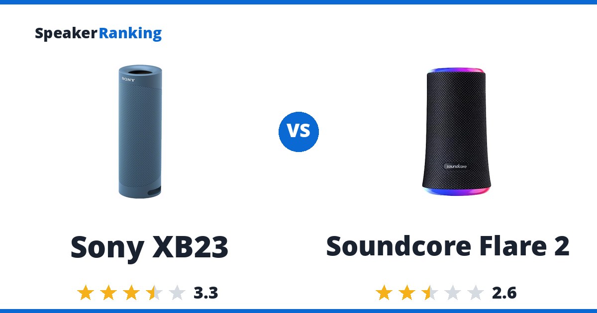 Sony XB23 vs Soundcore Flare 2