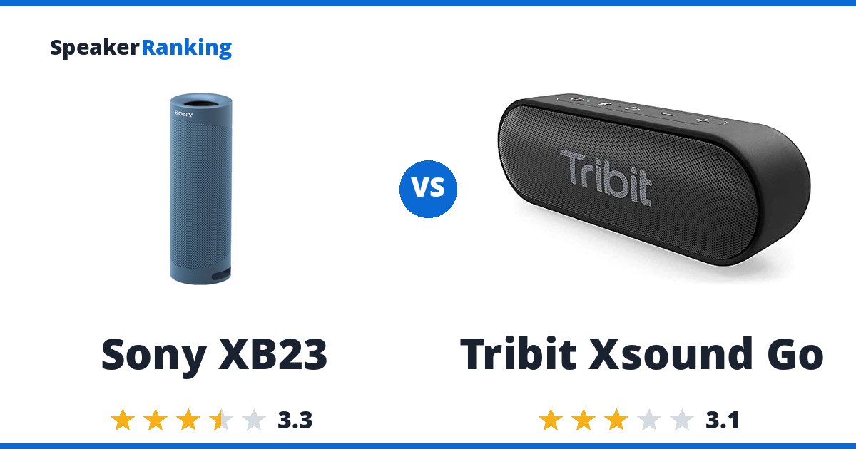 Sony XB23 vs Tribit Xsound Go