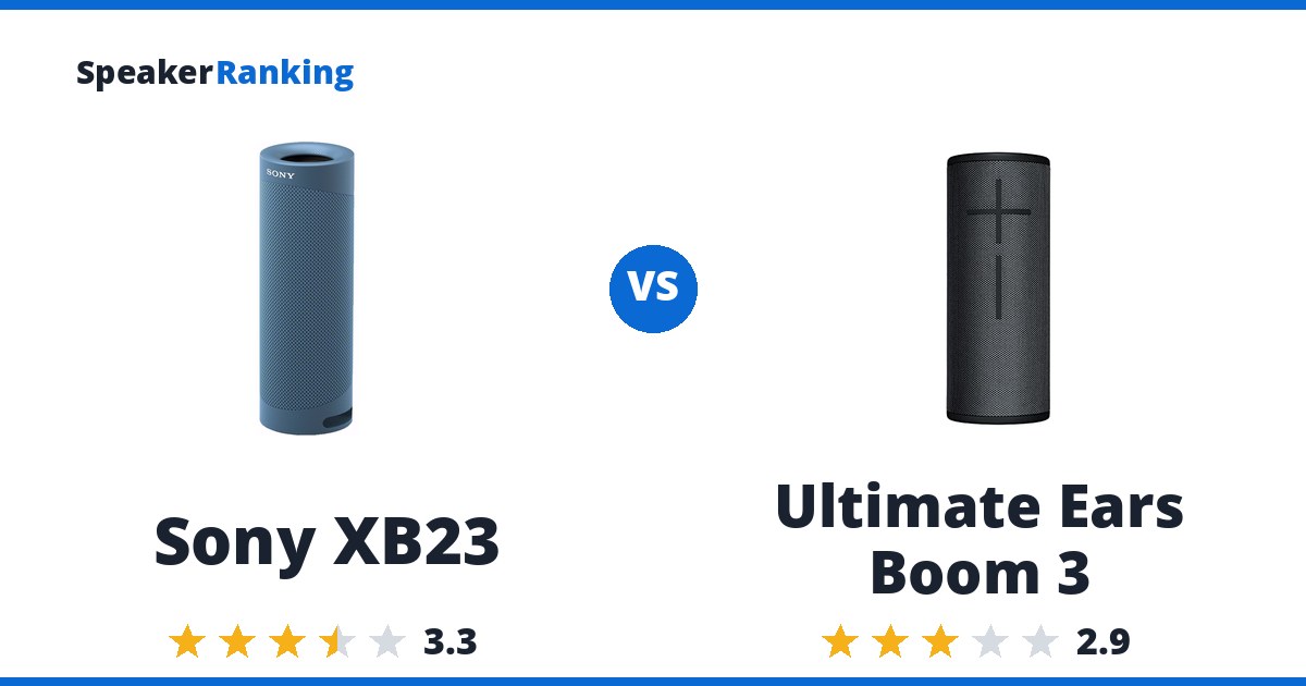 Sony XB23 vs Ultimate Ears Boom 3