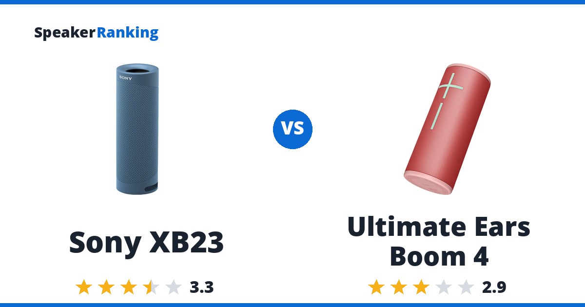 Sony XB23 vs Ultimate Ears Boom 4