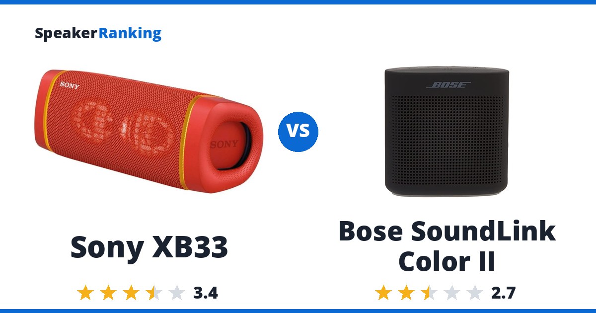 Sony XB33 vs Bose SoundLink Color II