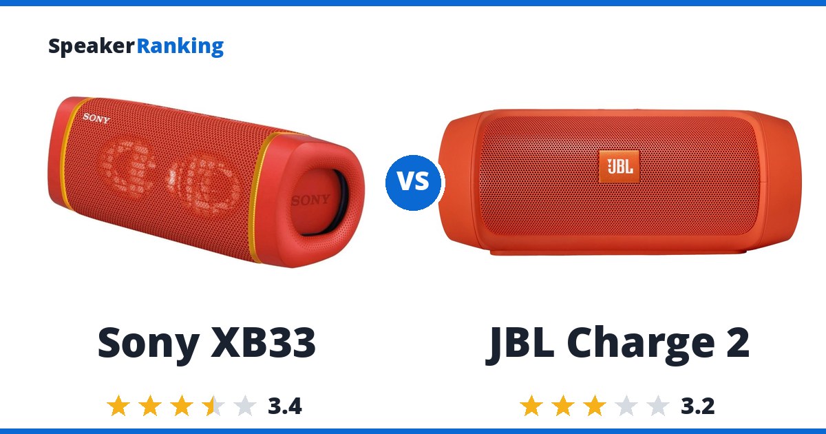 Sony XB33 vs JBL Charge 2