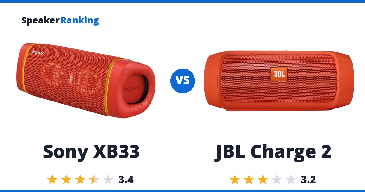 Sony XB33 vs JBL Charge 2