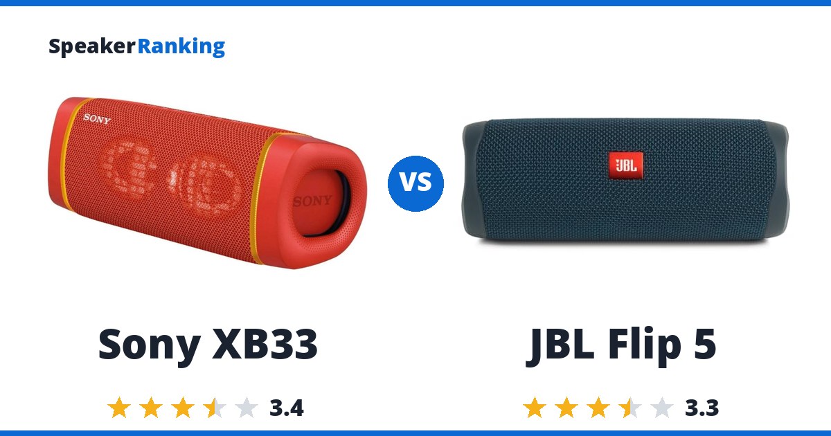 Sony XB33 vs JBL Flip 5
