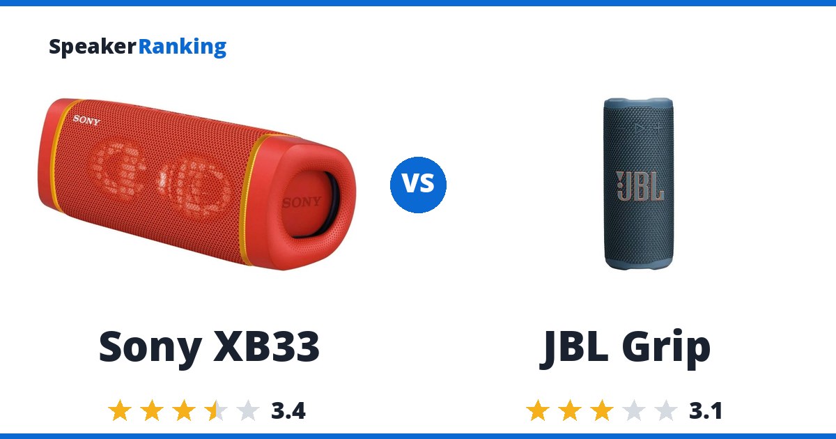 Sony XB33 vs JBL Grip