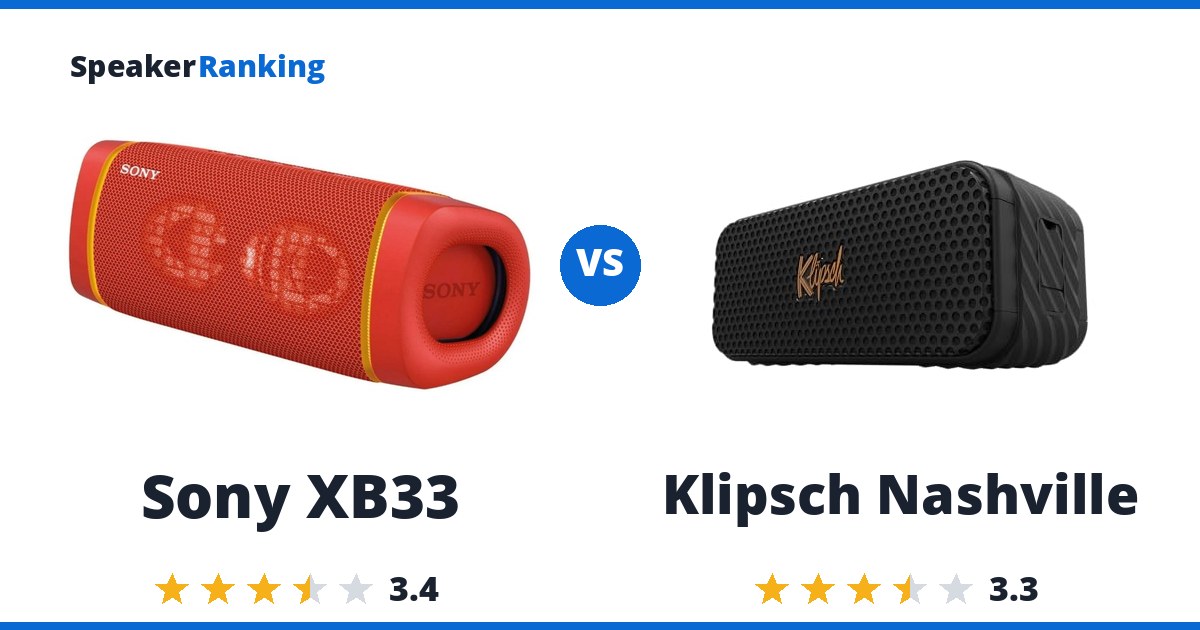 Sony XB33 vs Klipsch Nashville
