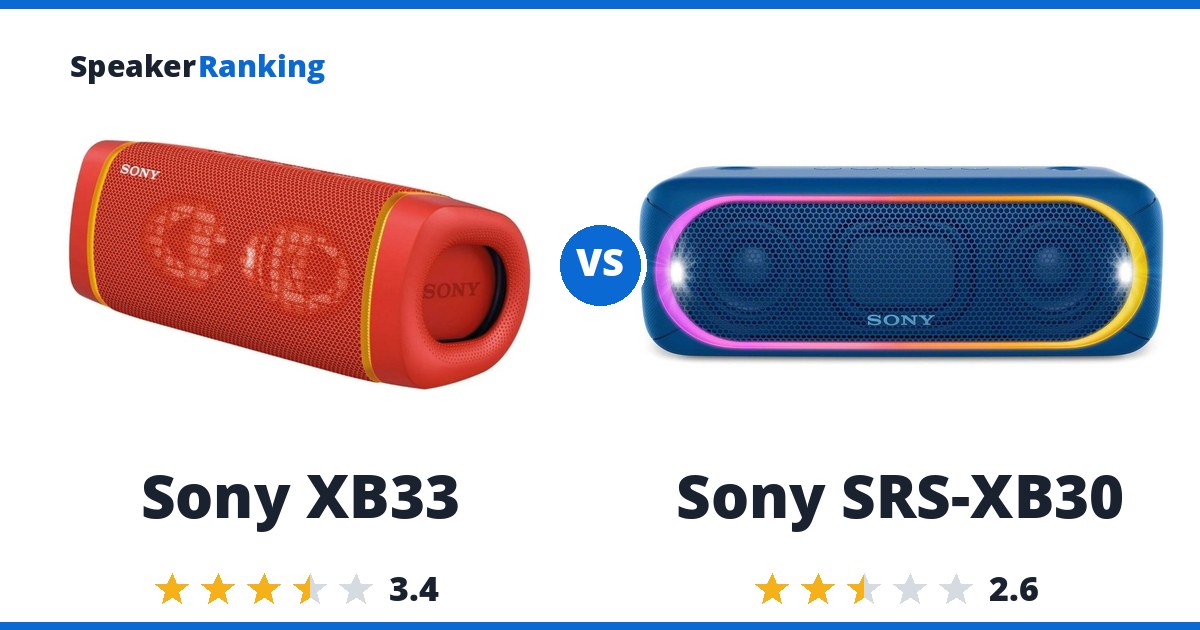 Sony XB33 vs Sony SRS-XB30