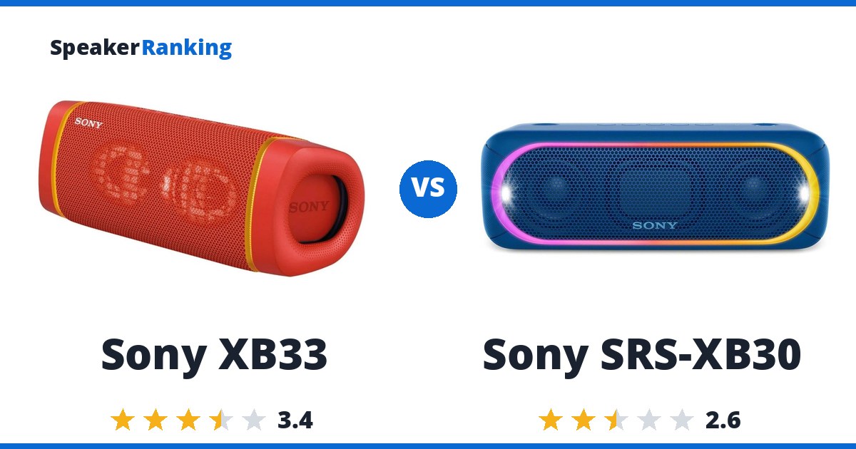 Sony XB33 vs Sony SRS-XB30