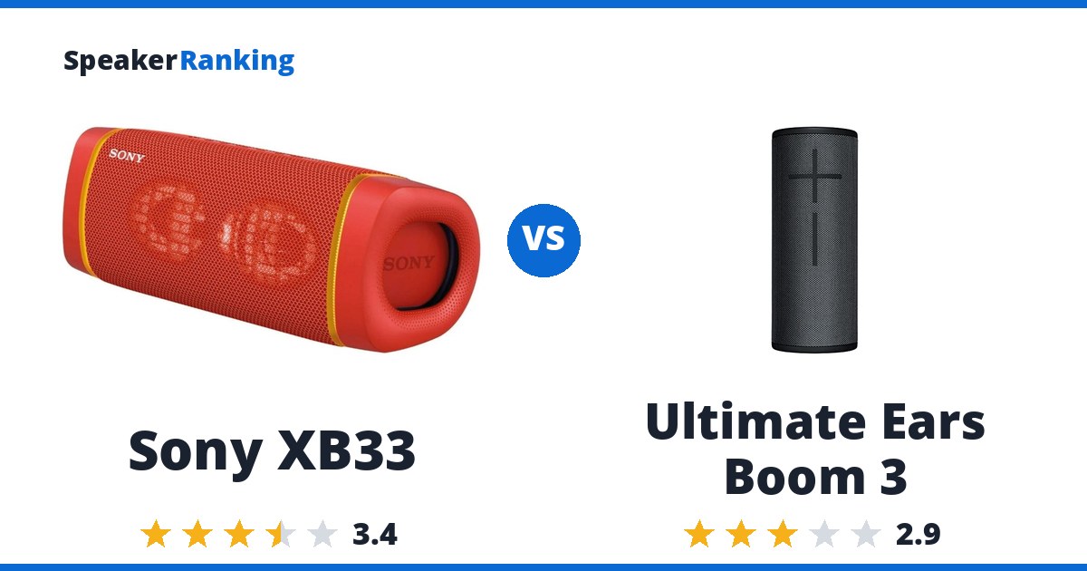 Sony XB33 vs Ultimate Ears Boom 3