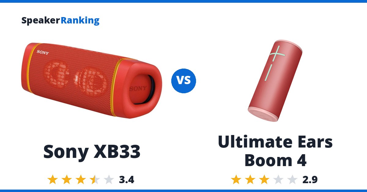 Sony XB33 vs Ultimate Ears Boom 4