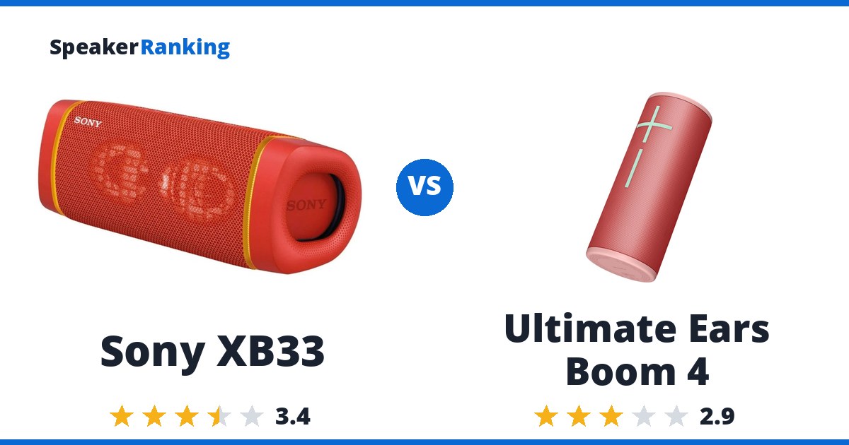 Sony XB33 vs Ultimate Ears Boom 4