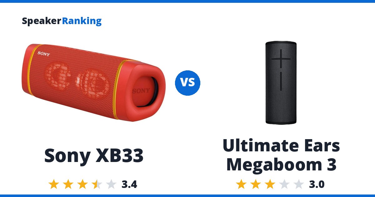 Sony XB33 vs Ultimate Ears Megaboom 3