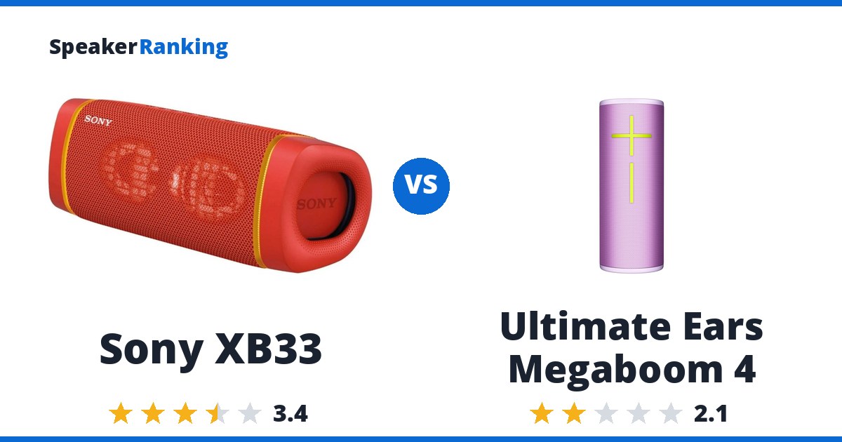 Sony XB33 vs Ultimate Ears Megaboom 4