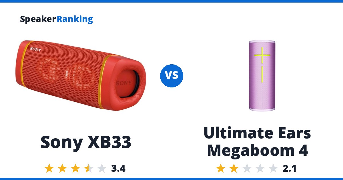 Sony XB33 vs Ultimate Ears Megaboom 4