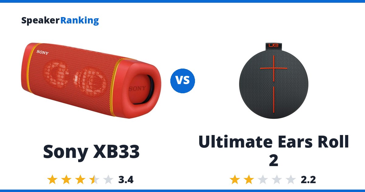 Sony XB33 vs Ultimate Ears Roll 2