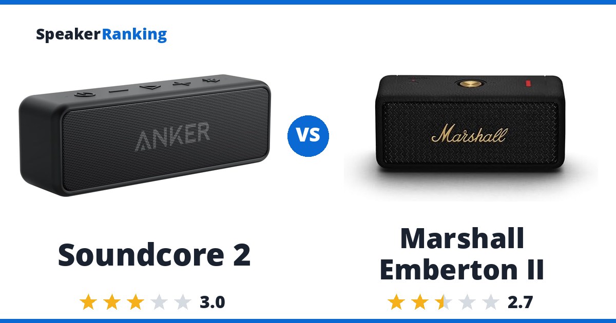 Soundcore 2 vs Marshall Emberton II
