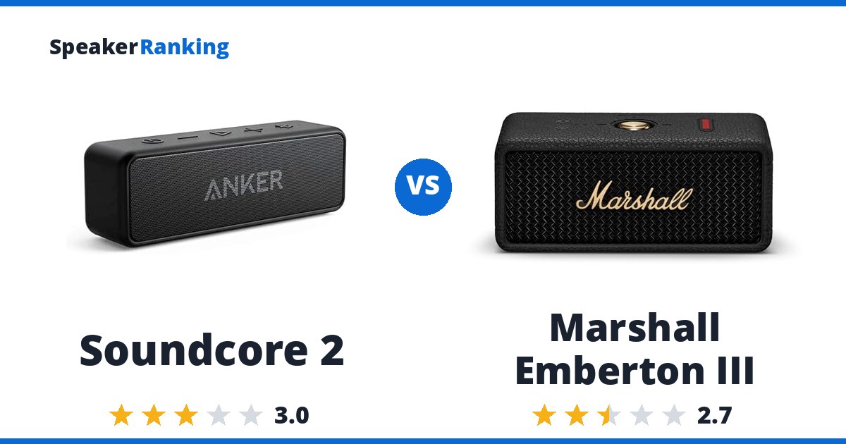 Soundcore 2 vs Marshall Emberton III