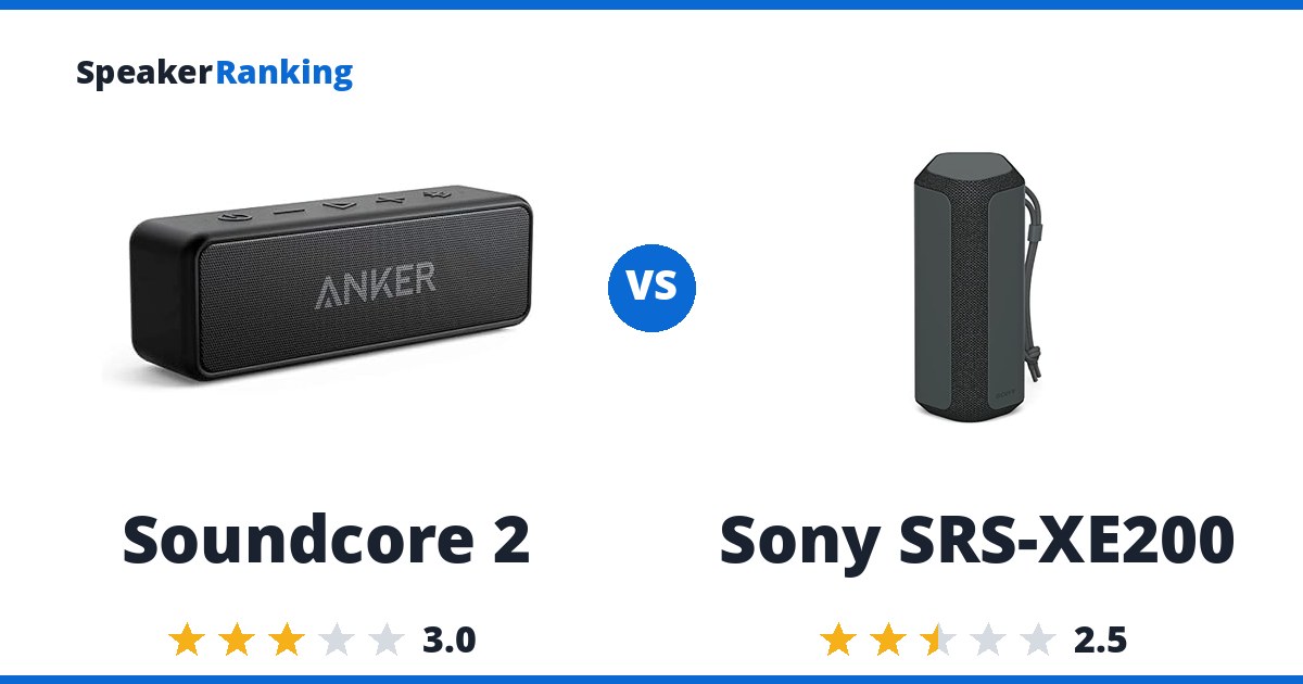 Soundcore 2 vs Sony SRS-XE200
