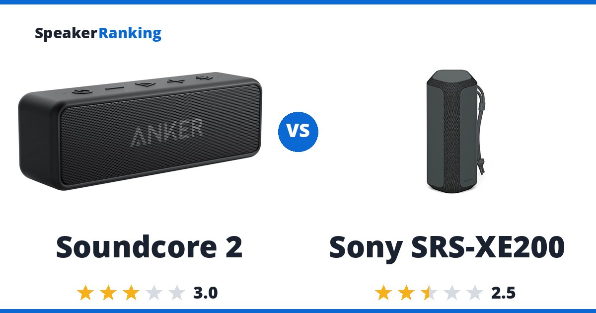 Soundcore 2 vs Sony SRS-XE200