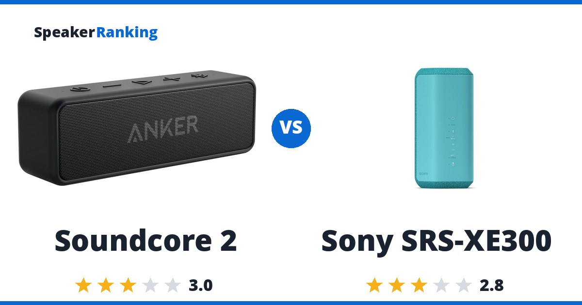 Soundcore 2 vs Sony SRS-XE300