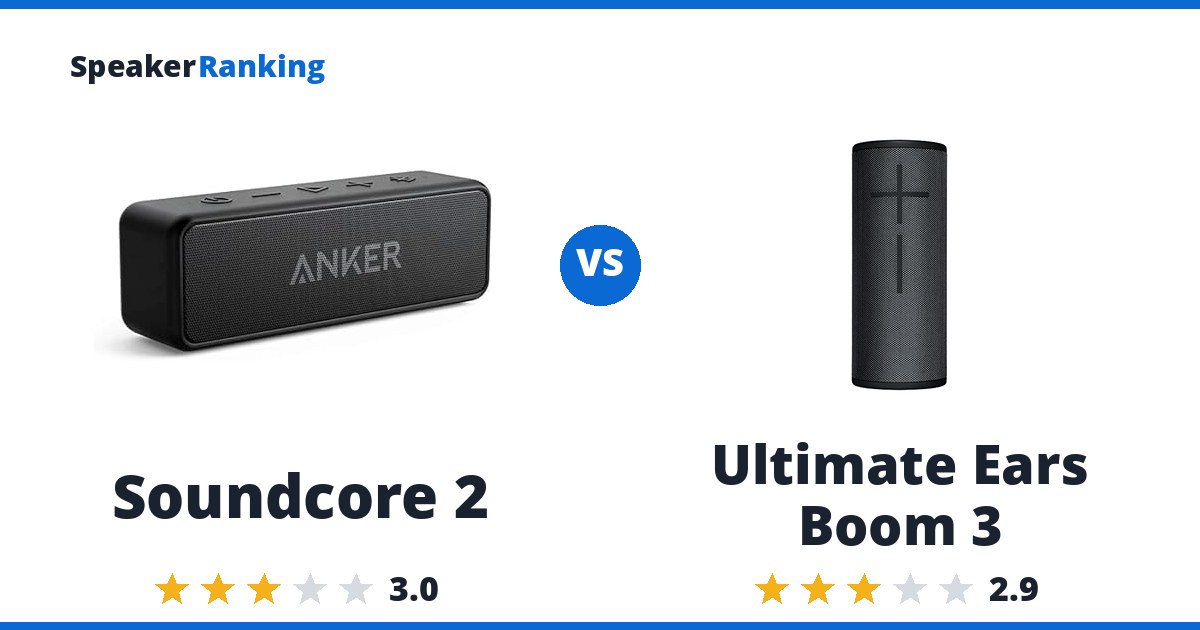 Soundcore 2 vs Ultimate Ears Boom 3