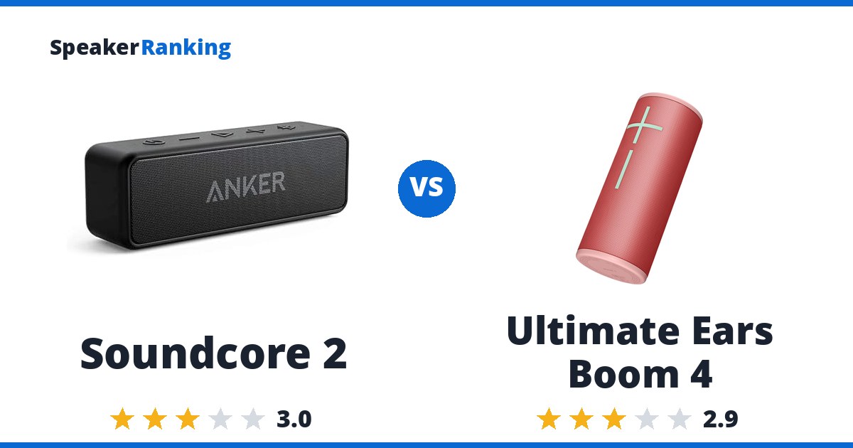 Soundcore 2 vs Ultimate Ears Boom 4