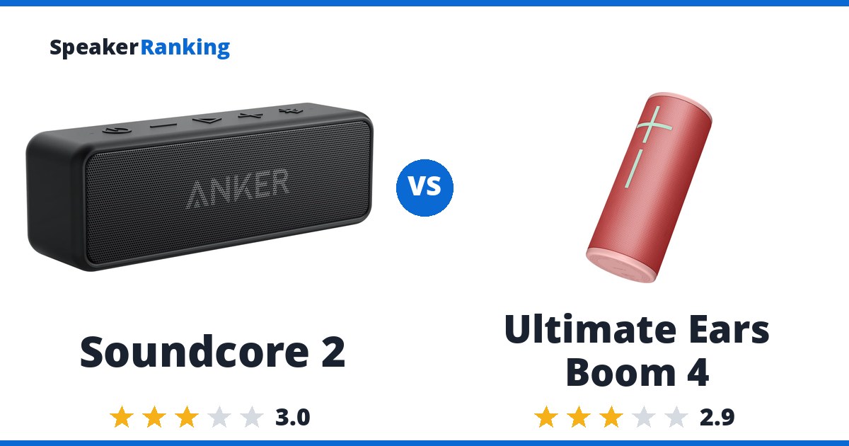 Soundcore 2 vs Ultimate Ears Boom 4