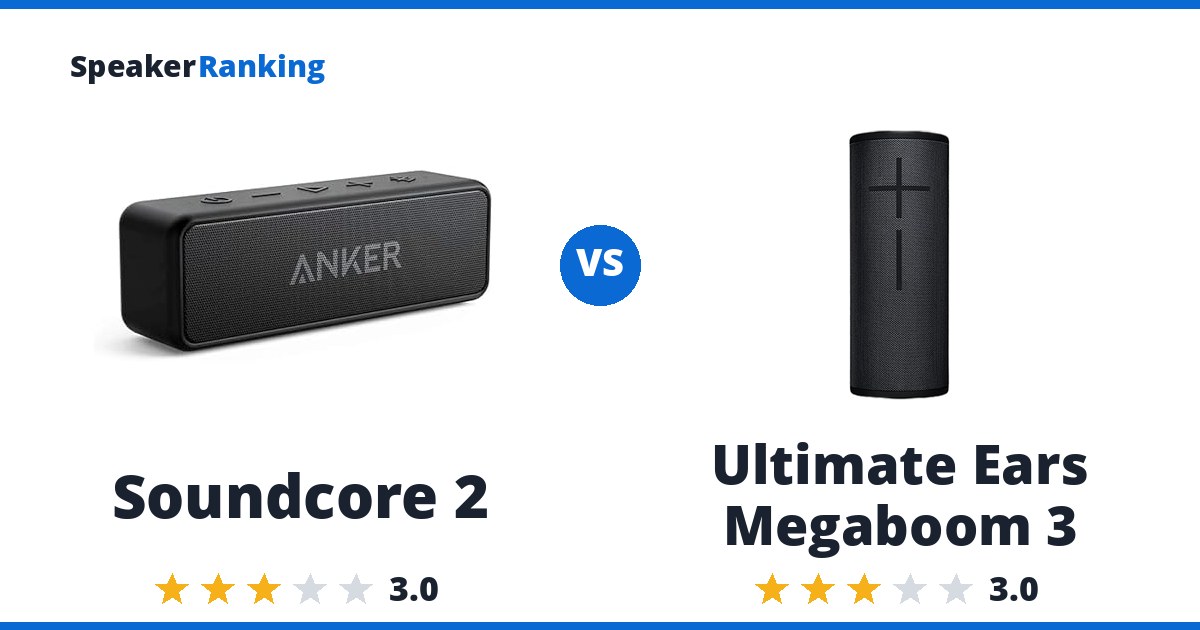 Soundcore 2 vs Ultimate Ears Megaboom 3