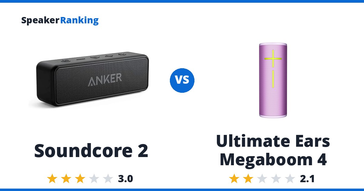 Soundcore 2 vs Ultimate Ears Megaboom 4