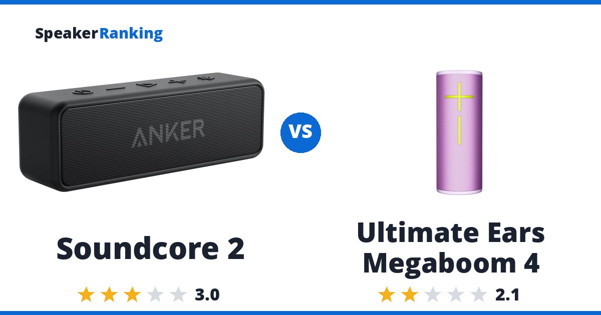 Soundcore 2 vs Ultimate Ears Megaboom 4