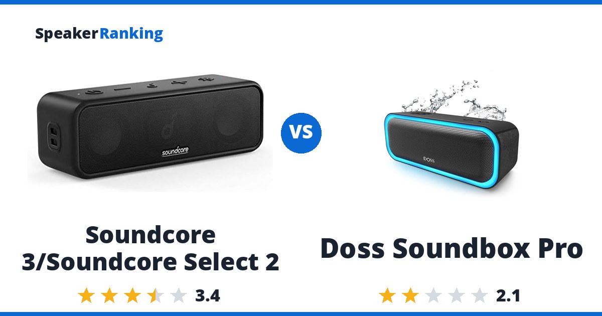 Soundcore 3/Soundcore Select 2 vs Doss Soundbox Pro