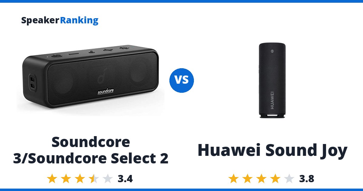 Soundcore 3/Soundcore Select 2 vs Huawei Sound Joy