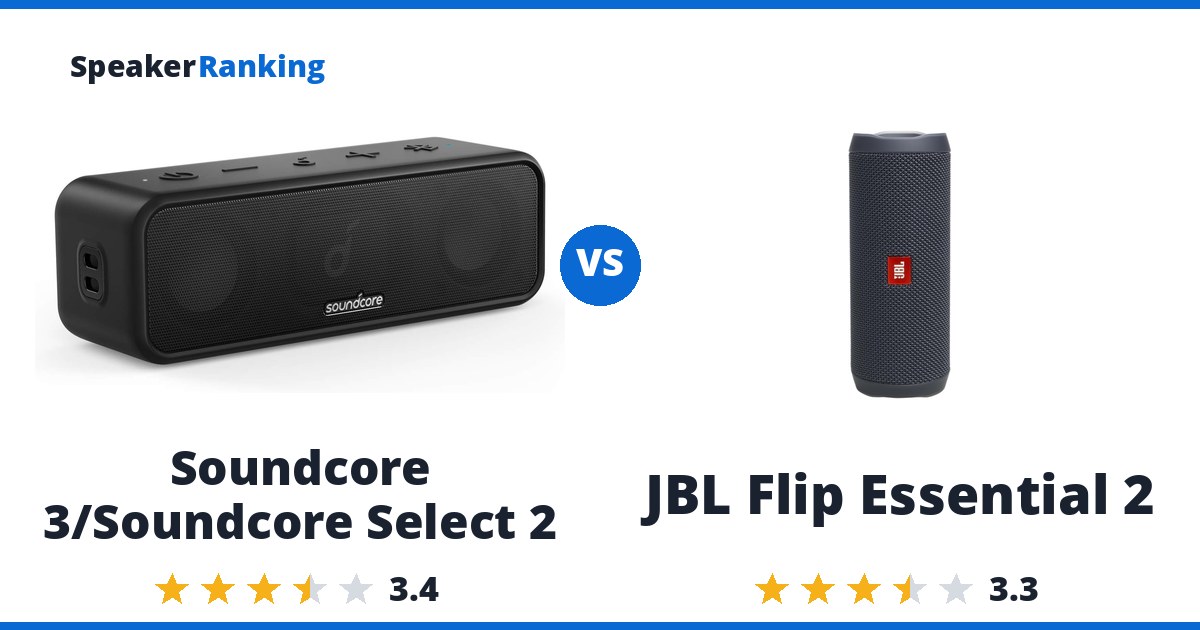 Soundcore 3/Soundcore Select 2 vs JBL Flip Essential 2